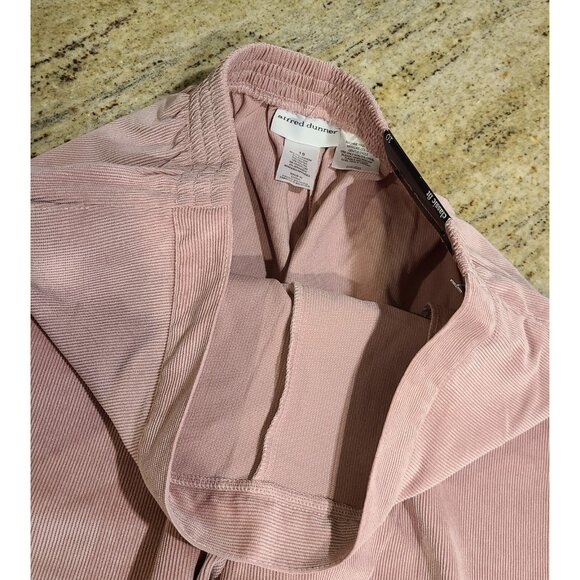 New! Alfred Dunner Womens Pants Size 10 Pink Corduroy Classic Fit Pull On 30x28" - Picture 6 of 16